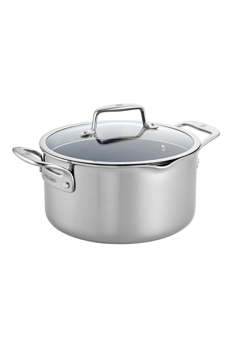 Clad CFX 6-Quart Nonstick Dutch Oven, Main, color, STAINLESS STEEL