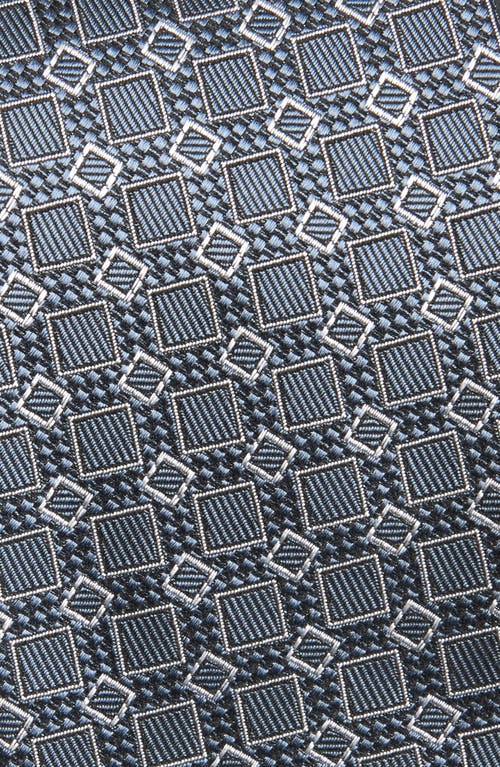 Brioni Geo Jacquard Silk Tie In Gray