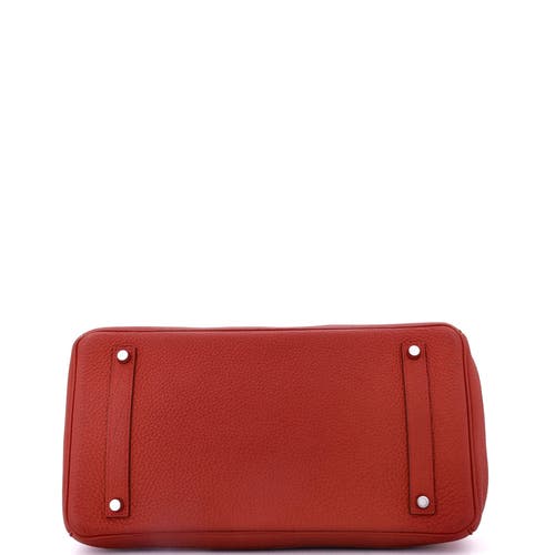 Pre-owned Hermes  Hermes Birkin Handbag Red Togo With Palladium Hardware 35
