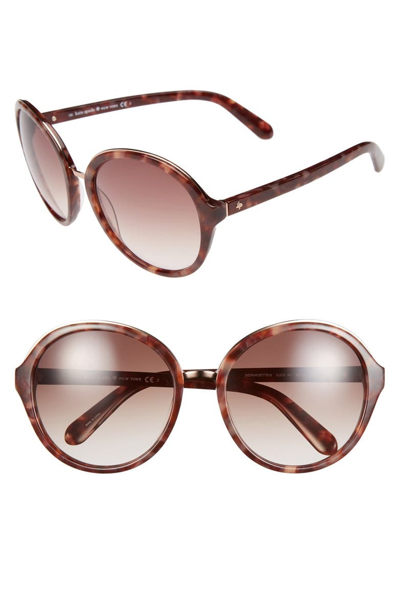 'bernadette' 58mm gradient sunglasses, Main, color, TORTOISE