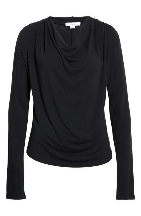 Cowl Neck Long Sleeve Top