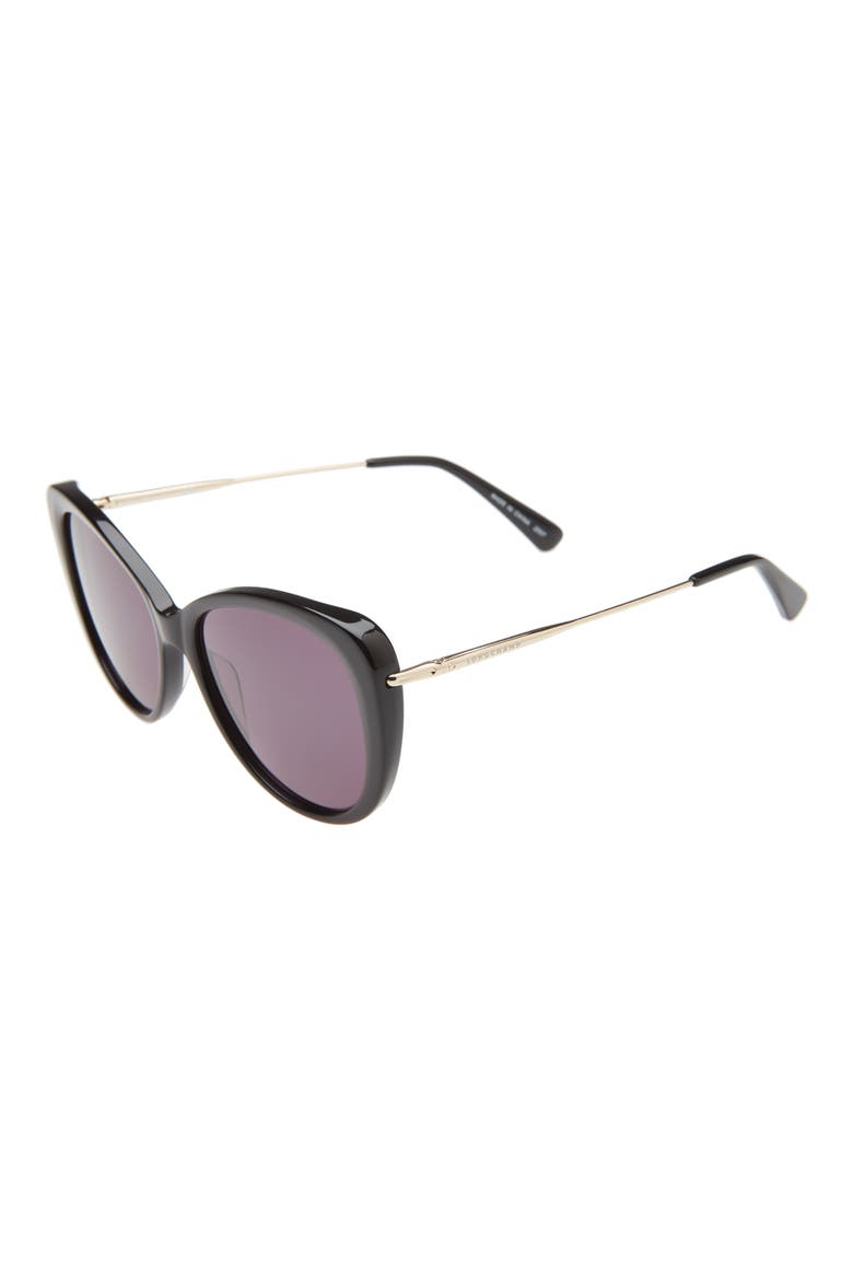 56mm Cat Eye Sunglasses, Alternate, color, BLACK/ GREY