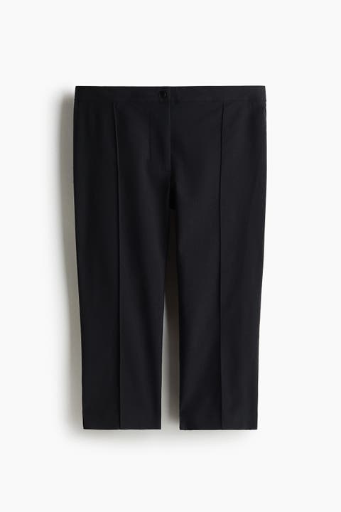 Crease-leg Capri Trousers