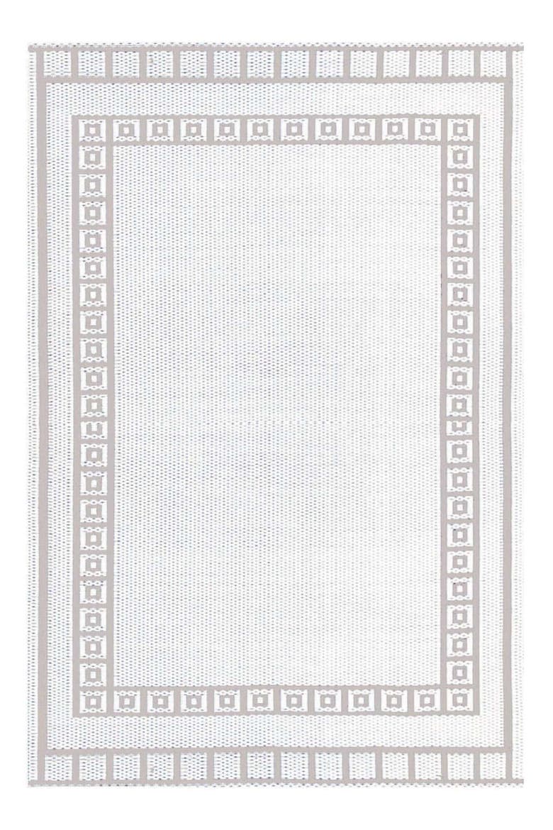 Border White Sand Rug, Main, color, white and tan