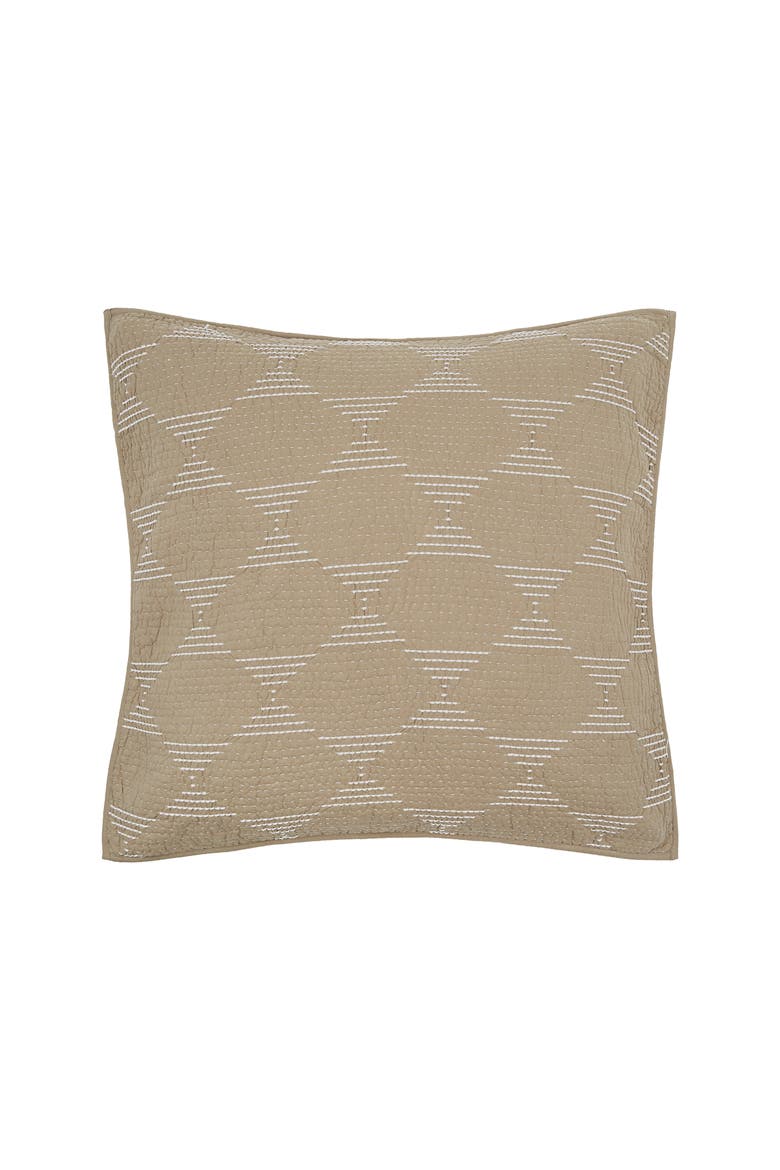 Saunders Cotton Standard Sham 20" x 26", Alternate, color, Brown