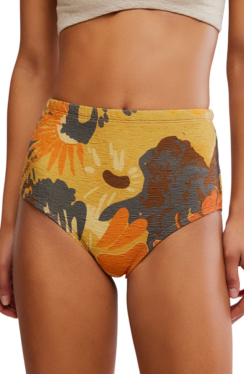 free-est by Free People Billie High Waist Bikini Bottoms, Main, color, Bossa Nova Blooms