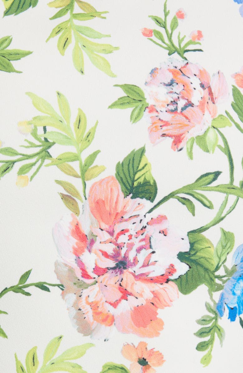 Alice + Olivia Nika Floral Fitted Crop Top, Alternate, color,