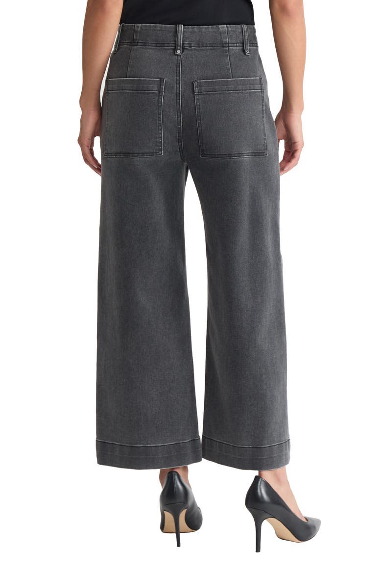 Pintuck Crop Jeans, Alternate, color, CHARCOAL WASH