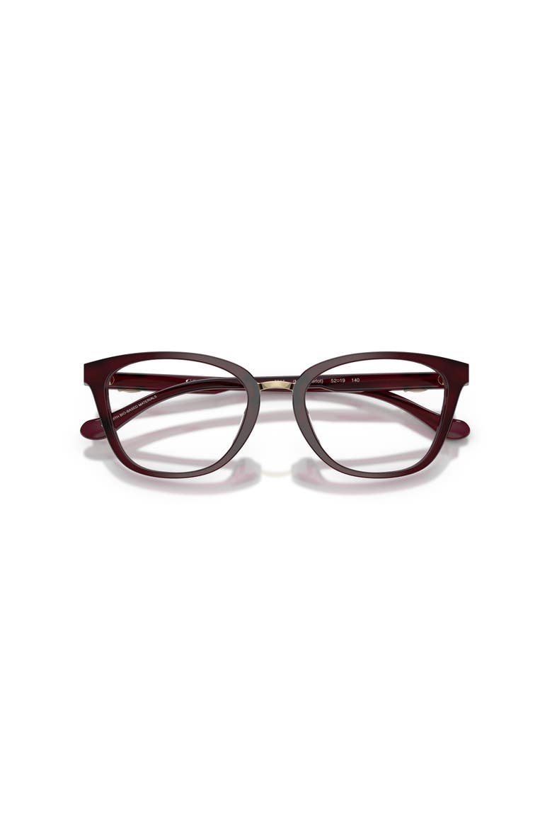52mm Square optical glasses, Alternate, color, Red