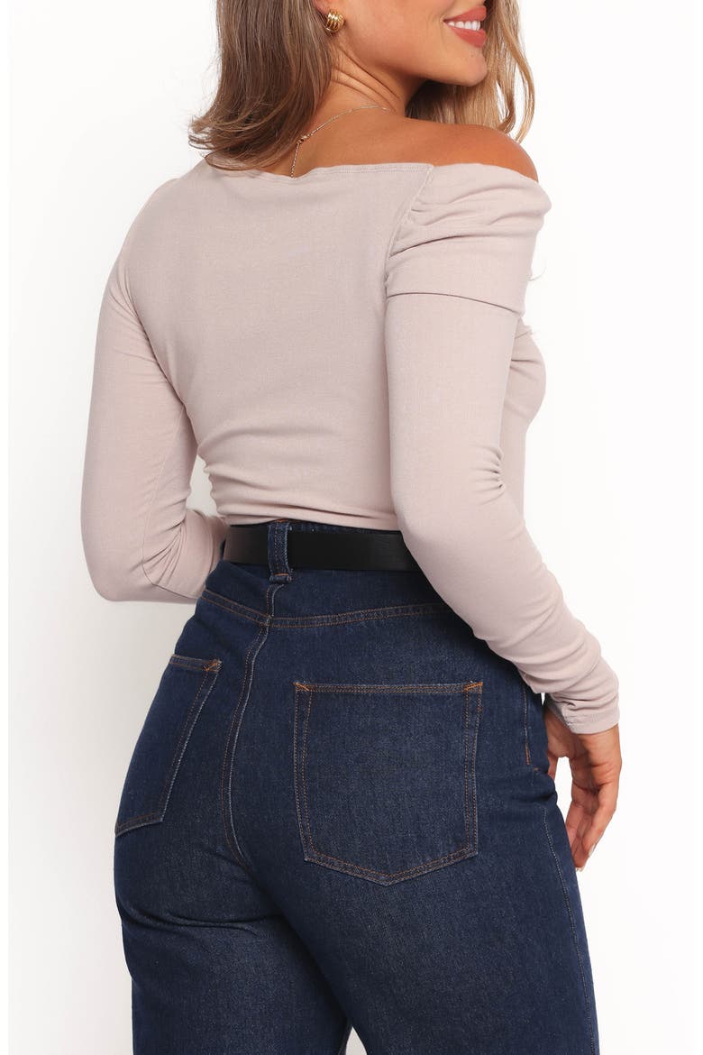 Liah One-Shoulder Top, Alternate, color, GREY