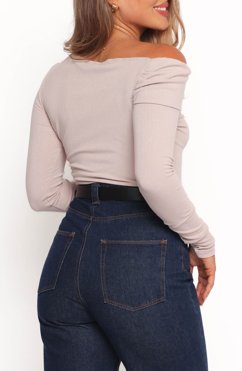 Petal & Pup Liah One-Shoulder Top, Alternate, color, Grey