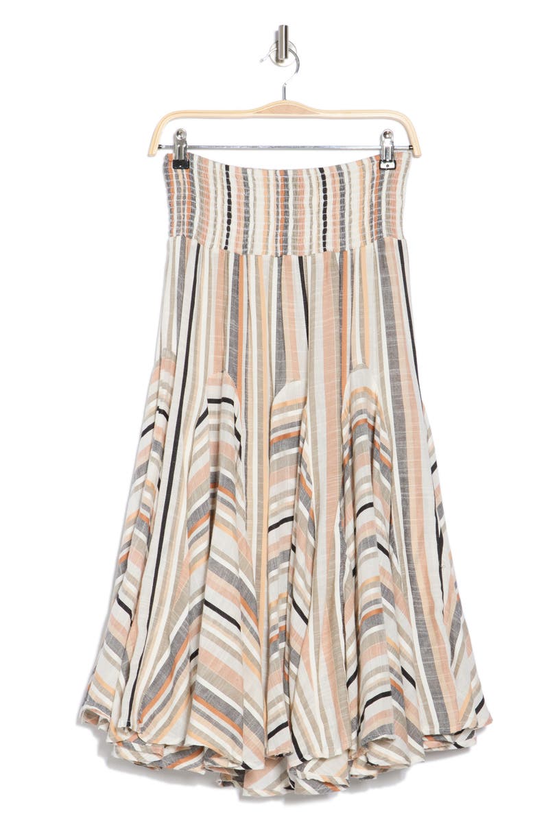 CHELSEA AND THEODORE Smocked Panelled Midi Skirt, Alternate, color,