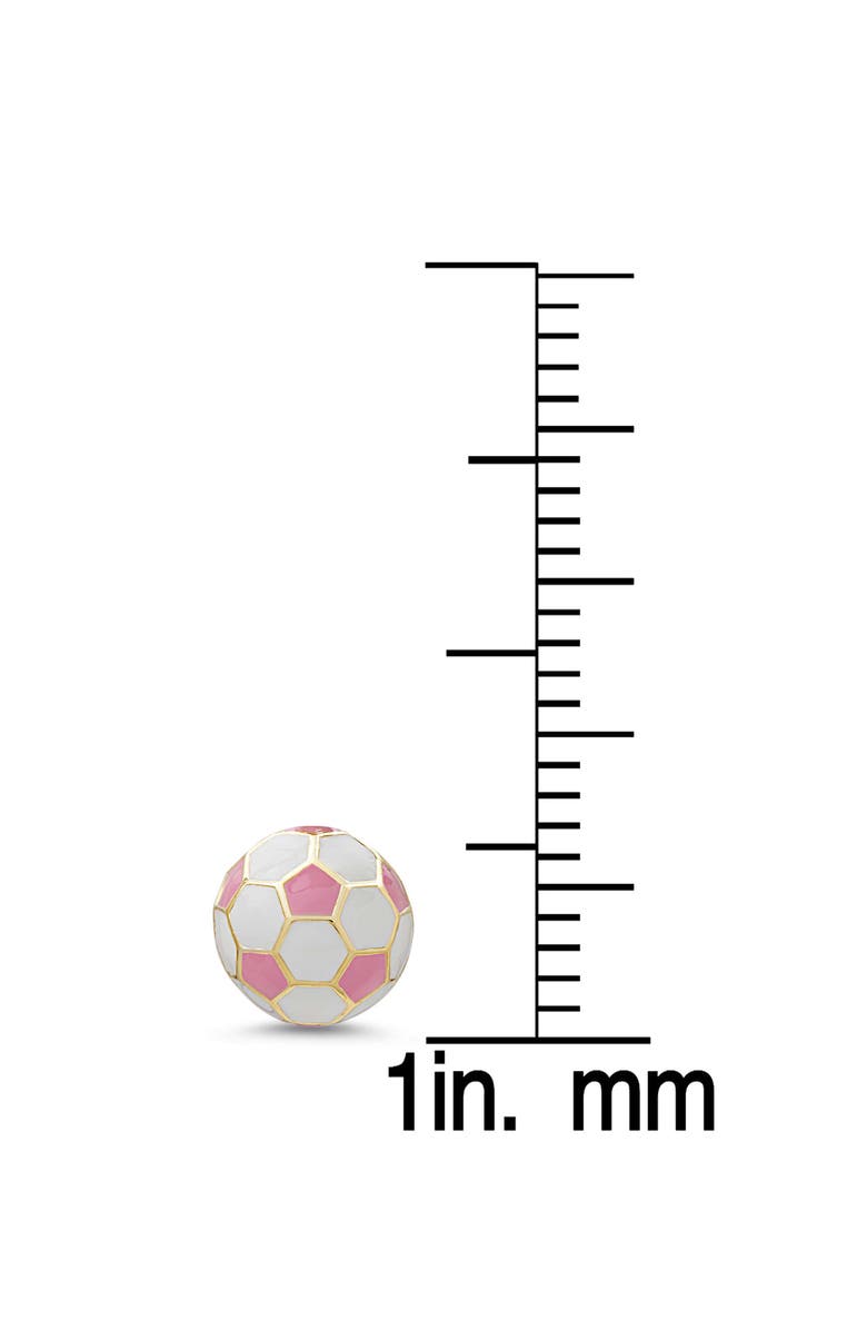 Lily Nily Kids' 3D Soccer Ball Stud Earrings, Alternate, color, Pink