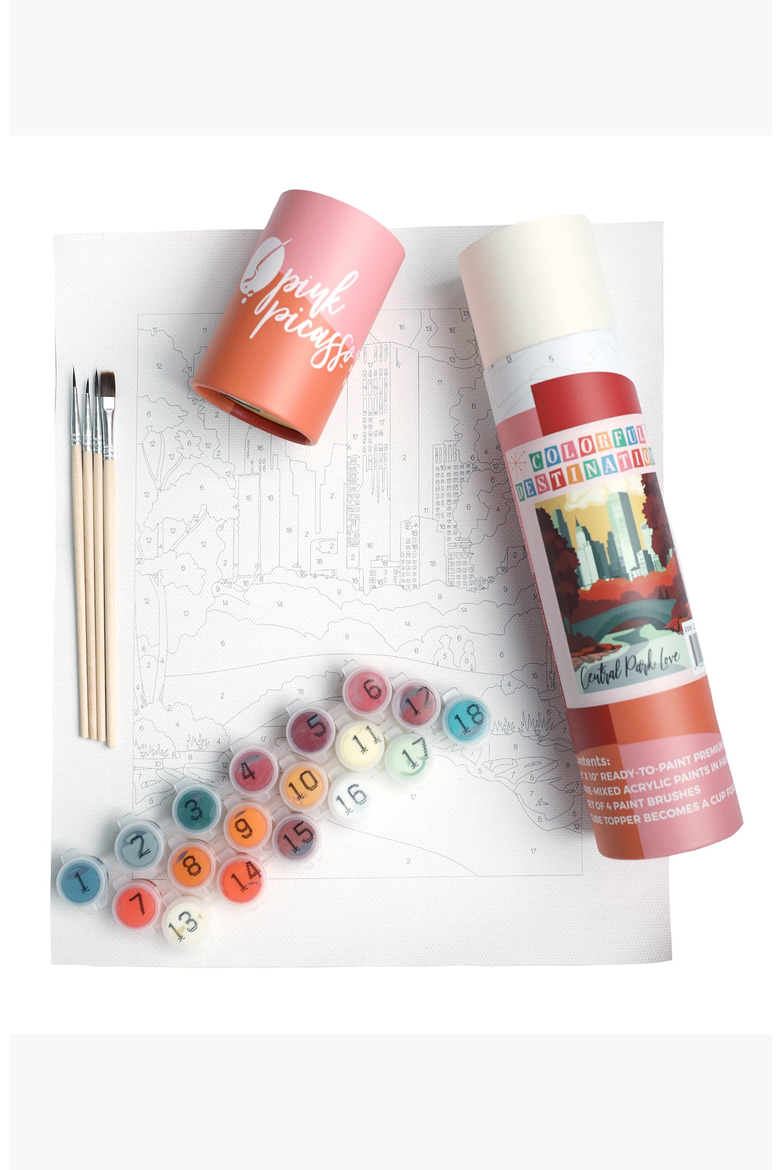Central Park in Autumn Paint by Numbers Kit, Alternate, color, Multicolor