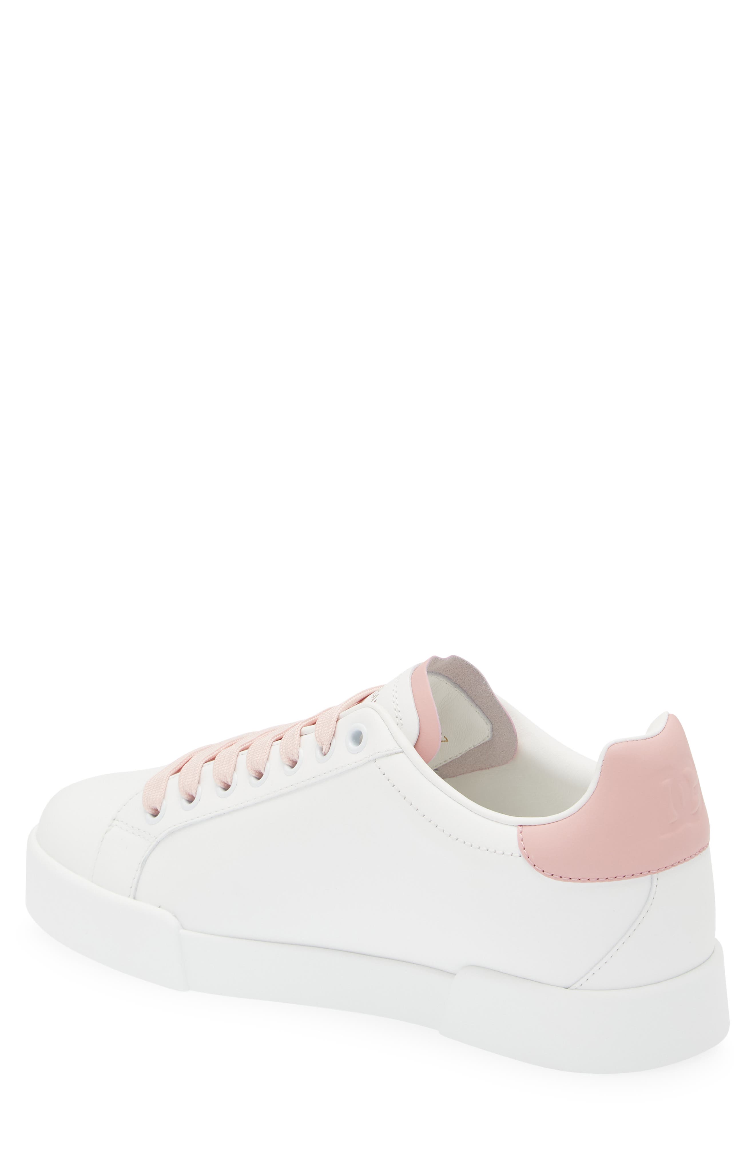 Dolce&Gabbana Portofino Sneaker, Alternate, color, Bianco/ Rosa