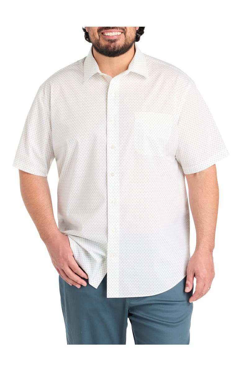 Oak Hill by DXL Big & Tall Tech Hole In One Sport Shirt, Main, color, White