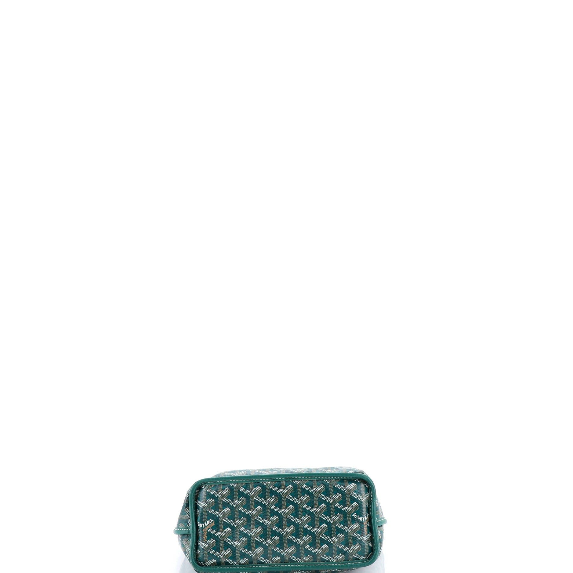 Pre-Owned Goyard Anjou Reversible Tote Coated Canvas Mini, Alternate, color, Green