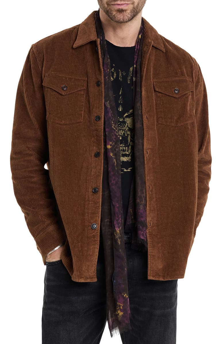 John Varvatos Bauer Corduroy Overshirt, Main, color, 