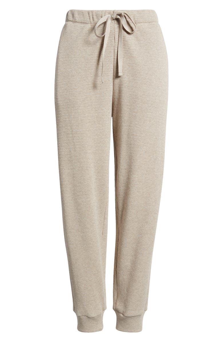 EILEEN FISHER SLEEP The Slow Waffle Stitch Organic Cotton Joggers, Alternate, color, Wheat