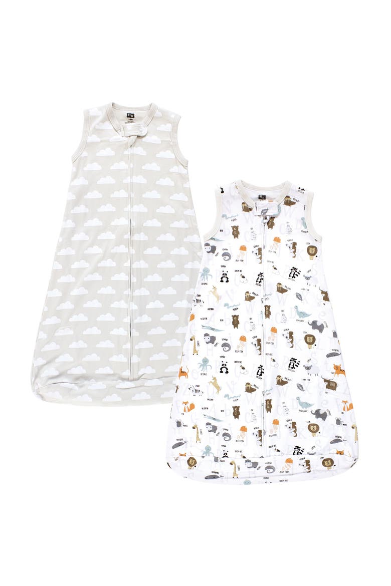 Interlock Cotton Sleeveless Sleep Sack, Main, color, Alphabet Animals