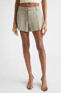 Alexander Wang Mid Rise Silk Drawcord Shorts