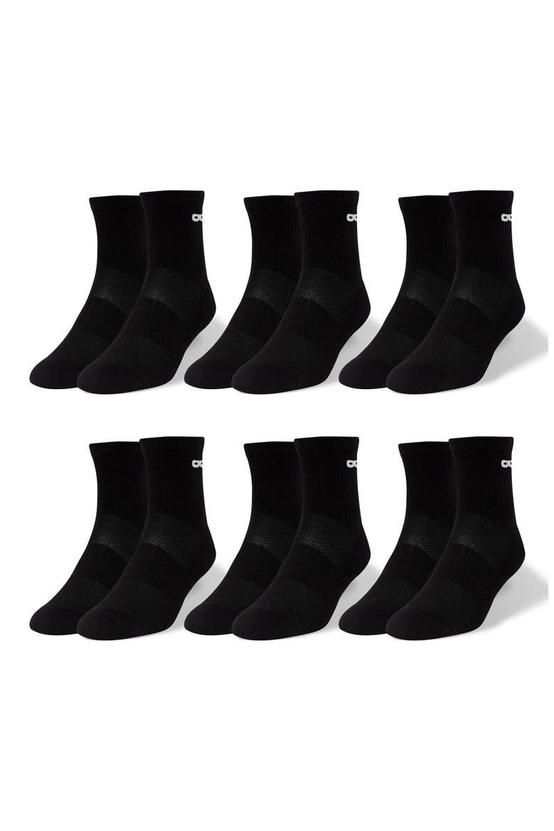 6-Pack Sporty Cushion Ankle Socks, Main, color, 0050
