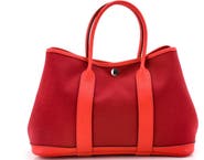 Pre-Owned Hermes Garden Party Tote Toile and Leather 30