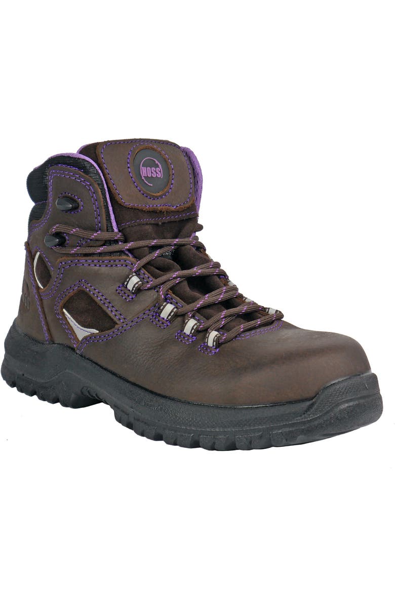 Hoss Boot Company HOSS Lacy Womens Composite Toe EH Work Boot, Main, color, Brown