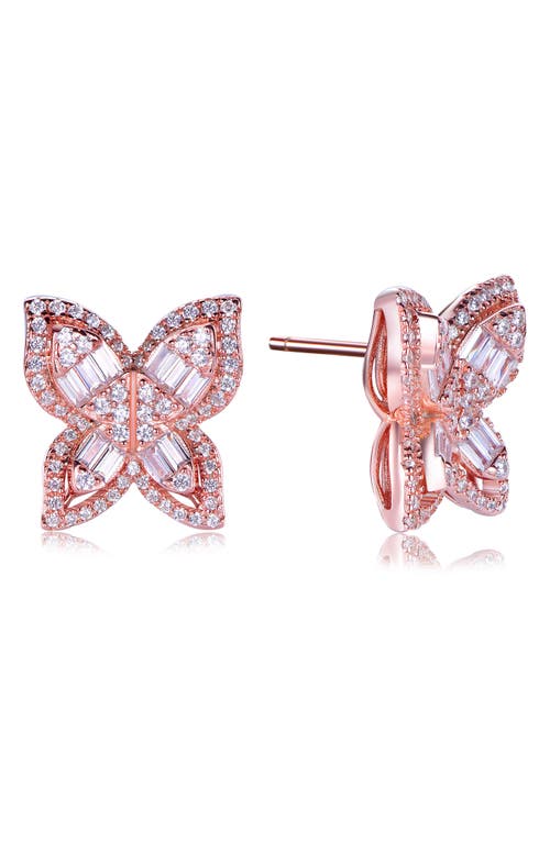 Suzy Levian Cubic Zirconia Butterfly Stud Earrings
