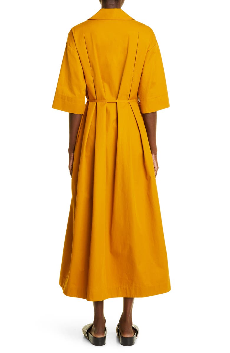 CO Tie Waist Cotton Poplin Midi Dress, Alternate, color, 