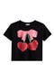Kids' Cherry Bow Stretch Cotton Graphic T-Shirt