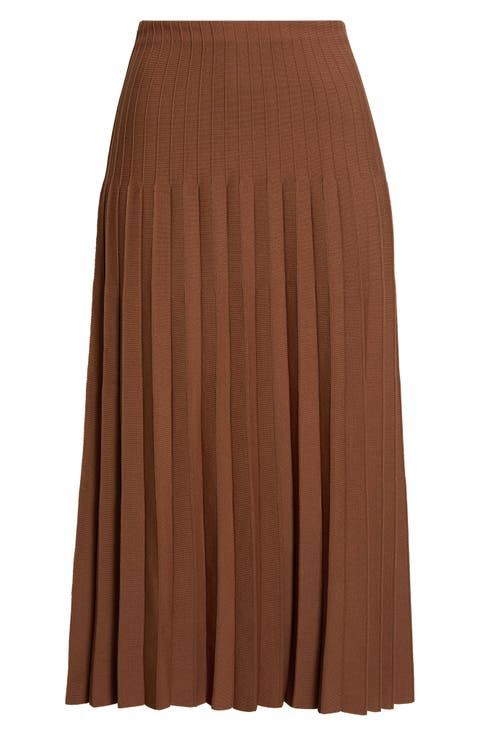Lena Pleated Knit Maxi Skirt