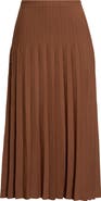 STAUD Lena Pleated Knit Maxi Skirt