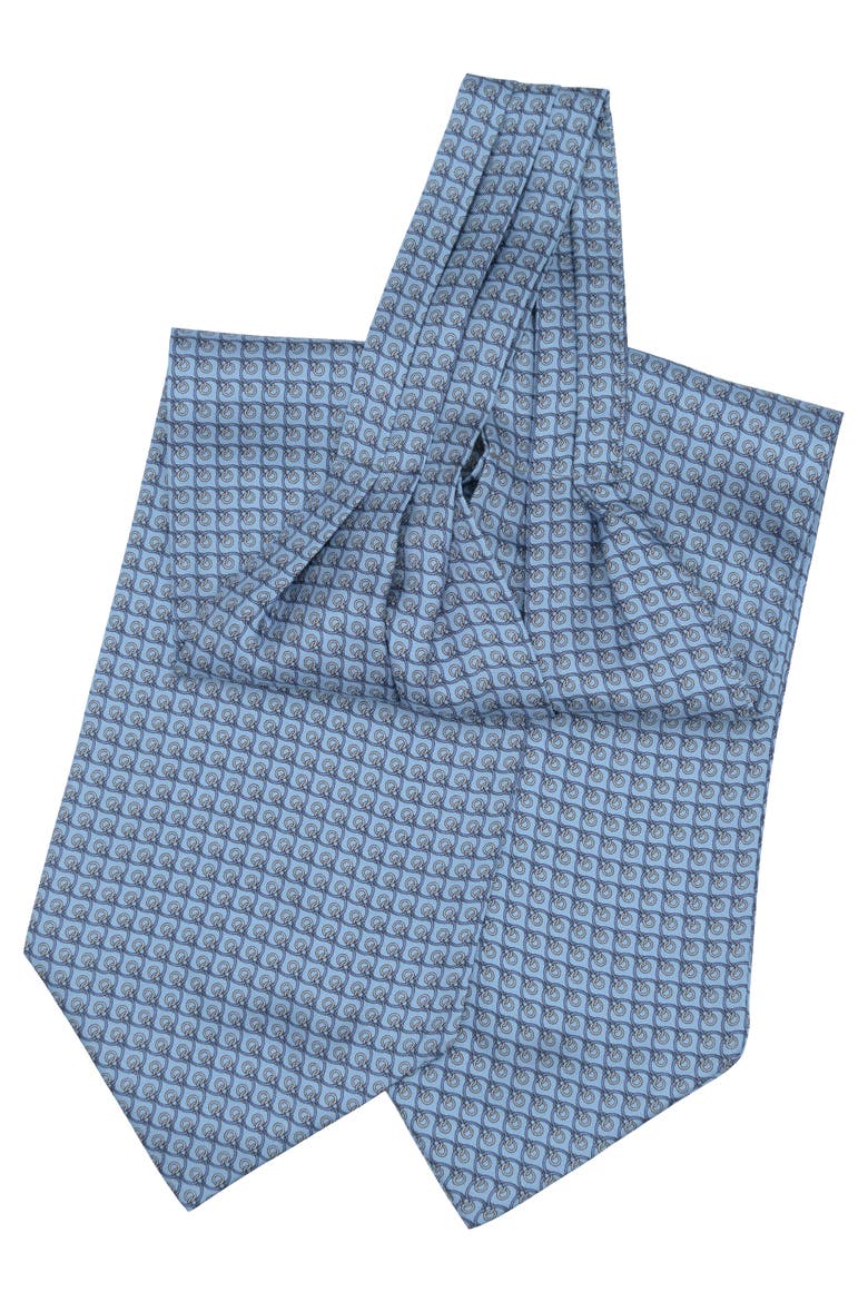 Rinaldo - Silk Ascot Cravat Tie for Men, Alternate, color, Blue