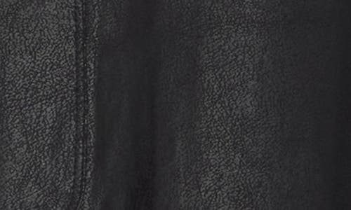 90 Degree By Reflex Lux Aviator Faux Leather Cargo Joggers In Black