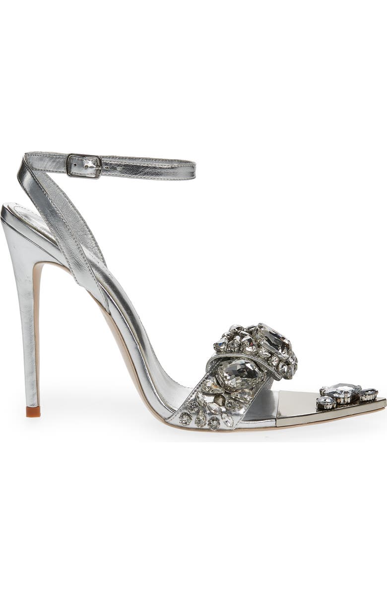 AZALEA WANG Tilly Embellished Sandal, Alternate, color, Silver