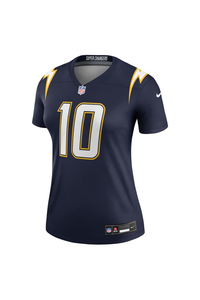 Women's Nike Justin Herbert Navy Los Angeles Chargers Alternate Super Chargers Legend Player Performance Top, Alternate, color, Navy