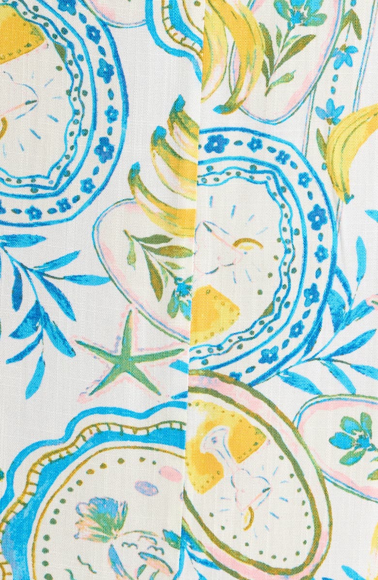 SUGARLIPS Harvest Island Brisia Midi Dress, Alternate, color, White/ Blue/ Yellow