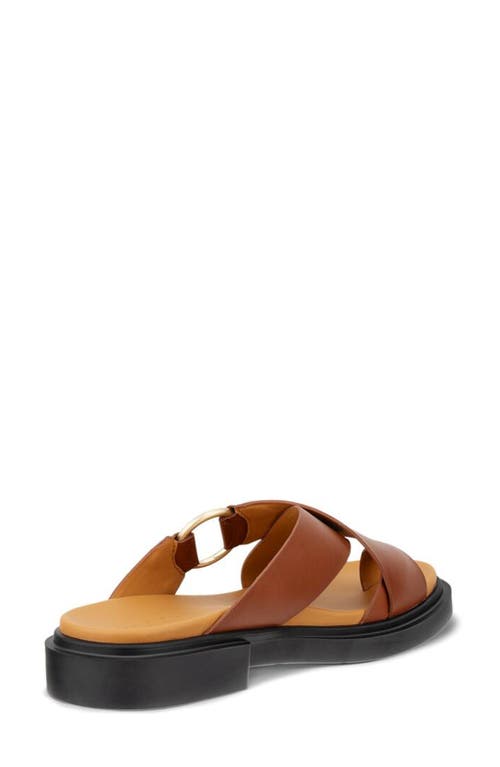 Ecco Metro Ring Slide Sandal In Brown