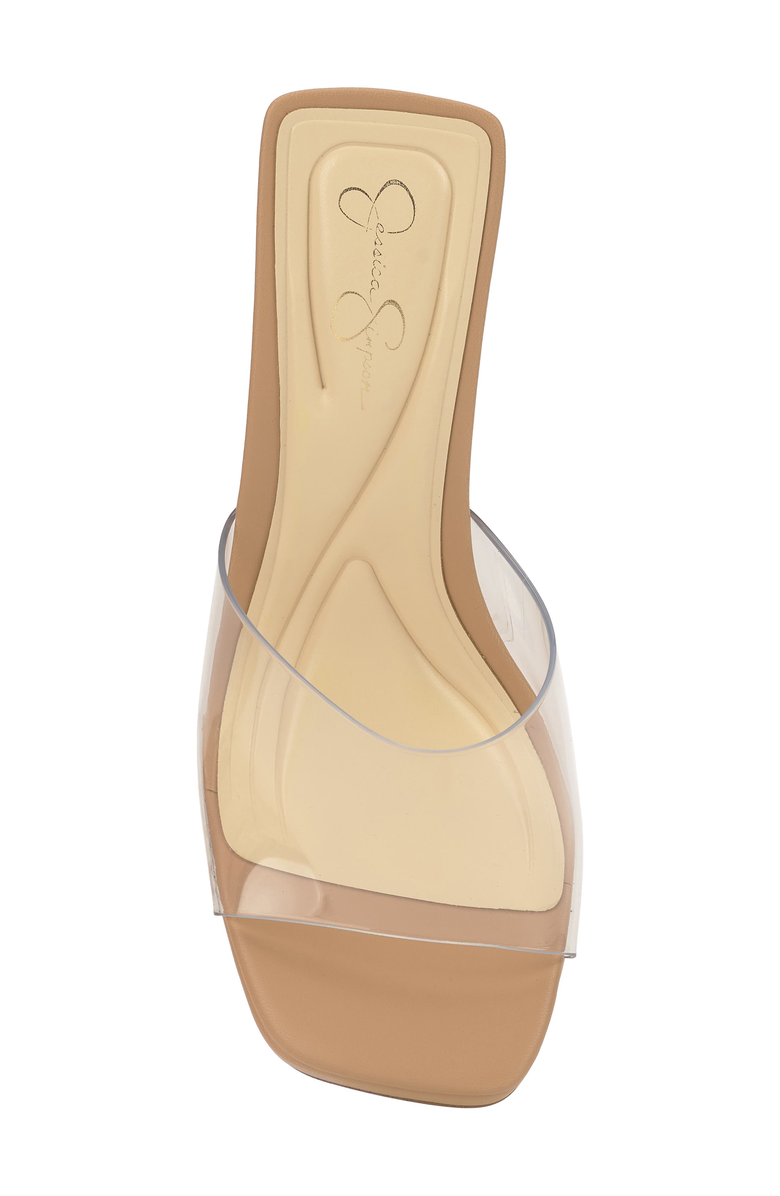Jessica Simpson Azelica Platform Slide Sandal, Alternate, color, Clear