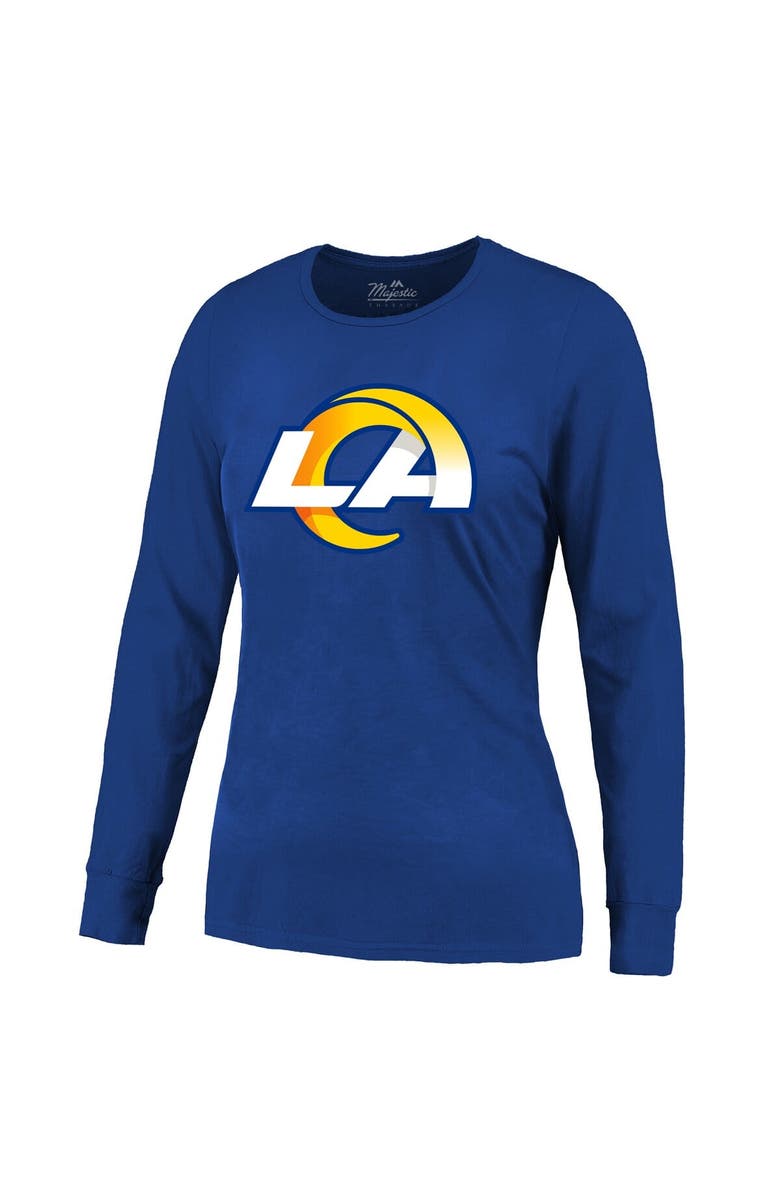 Majestic Threads Women's Majestic Threads Puka Nacua Royal Los Angeles Rams Player Name & Number Long Sleeve T-Shirt, Alternate, color, Royal