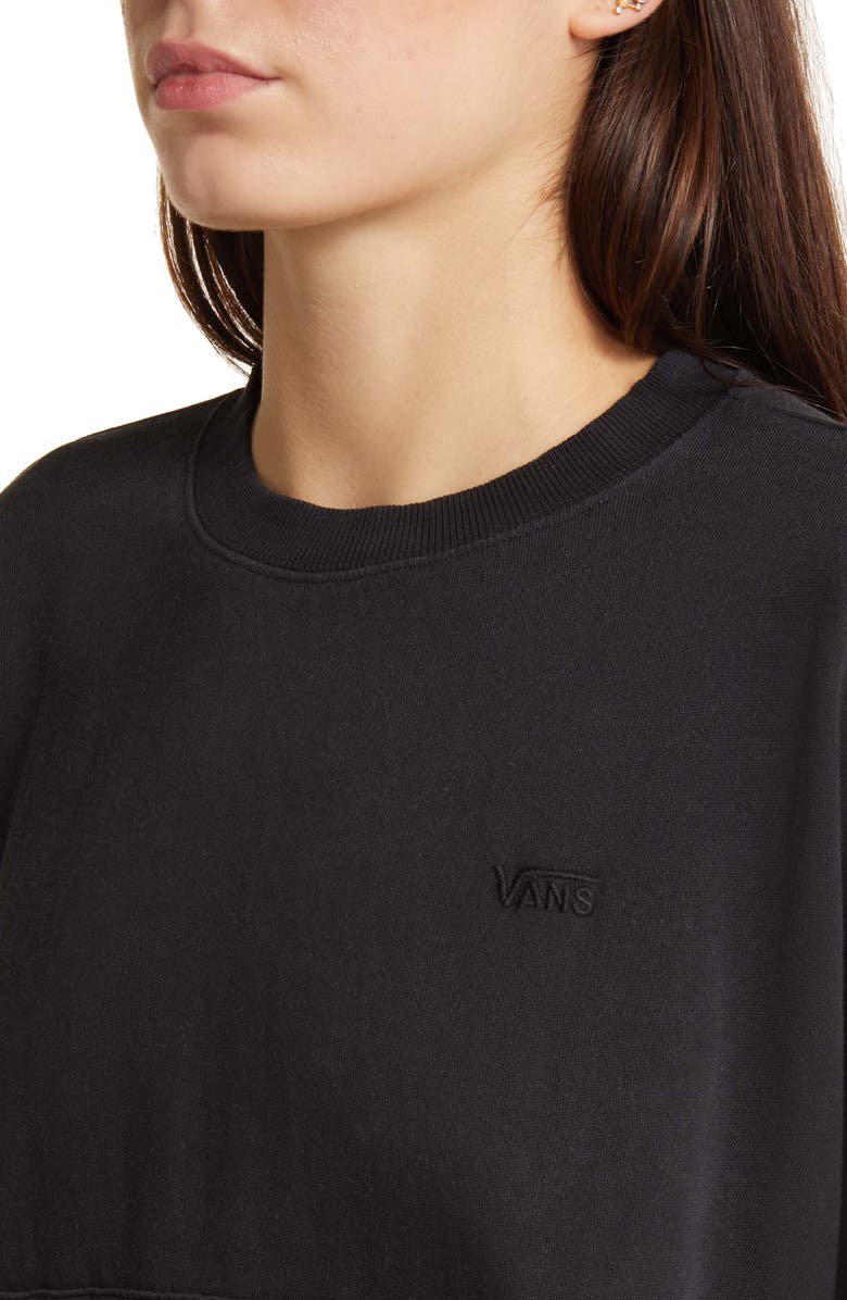 Vans Time Off Crop Sweatshirt, Alternate, color, Black 66 Champs Music Academy