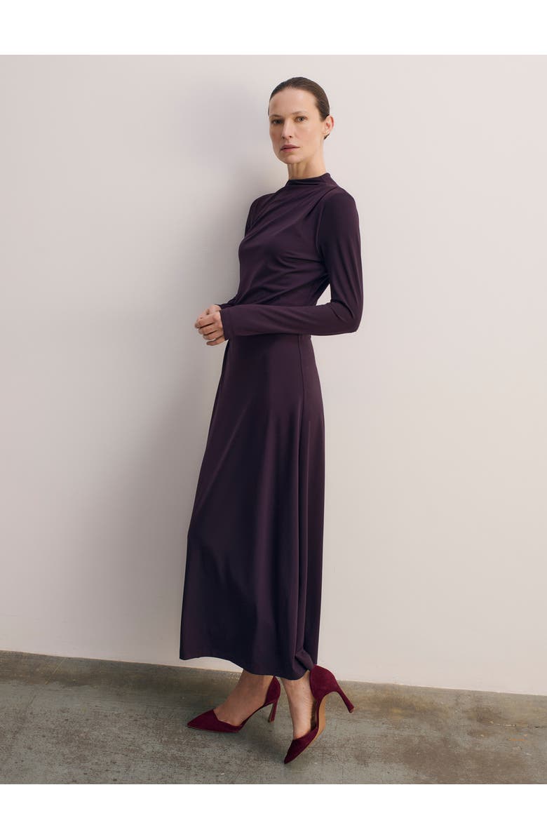 The Fold Rona Jersey Dress, Alternate, color, Purple