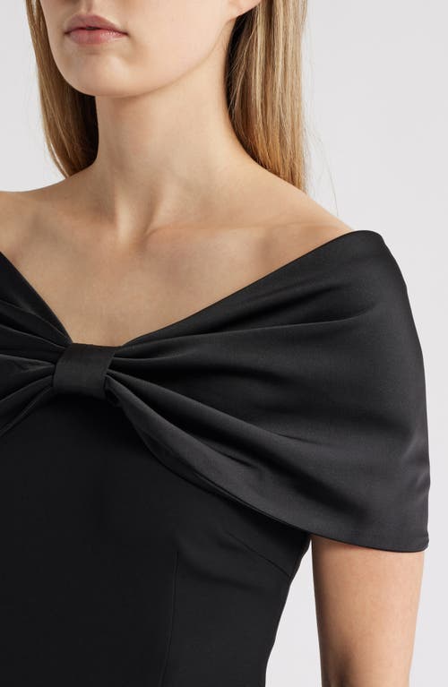 Sonya Moda Belluno Off The Shoulder Column Gown In Black
