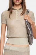 LIONESS Matcha Knit Polo Tee