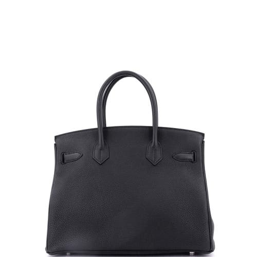 Pre-owned Hermes Hermes Birkin Handbag Black Togo With Palladium Hardware 30 In Black