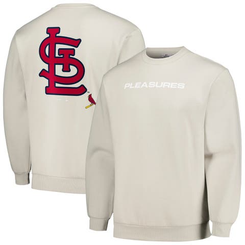 Men's PLEASURES Gray St. Louis Cardinals Ballpark Pullover Sweatshirt