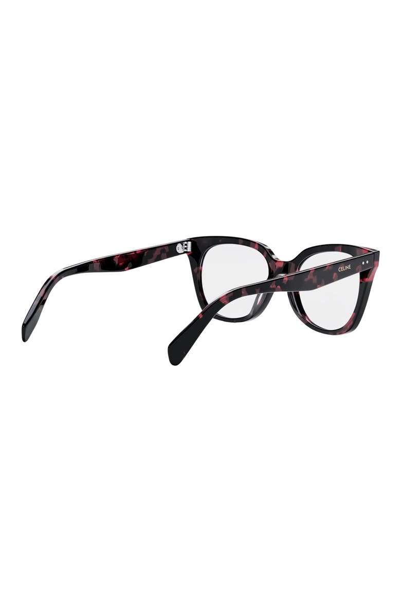 Thin 2 Dots 52mm Cat Eye Optical Glasses, Alternate, color, HAVANA