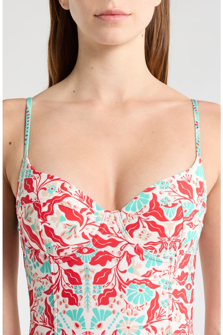 Jayda Underwire One-Piece Swimsuit, Alternate, color, FLAME COMBO
