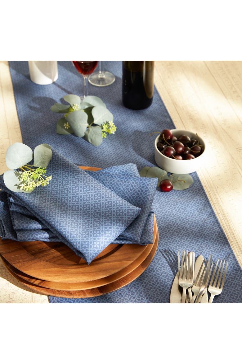 Outdoor Printed Napkin Set/6, Alternate, color, French Blue Lattice